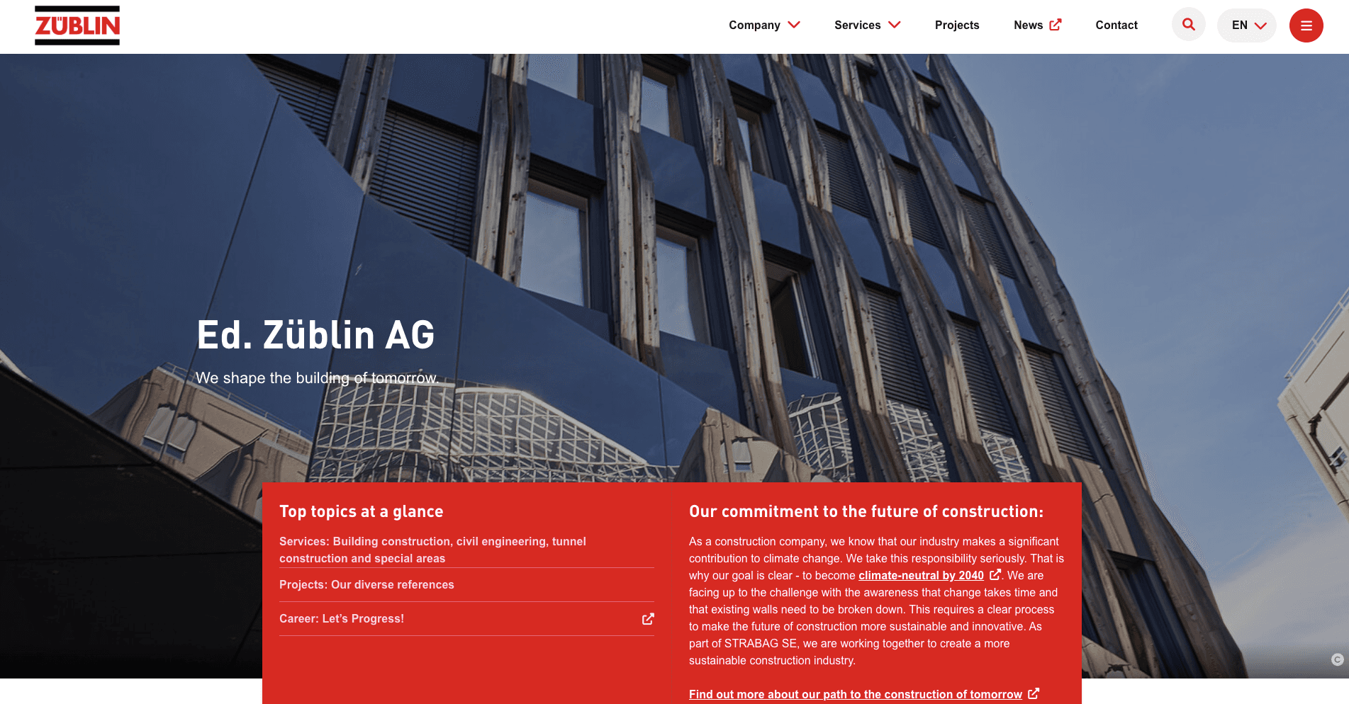 Zublin — Construction